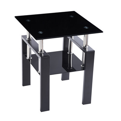 2-Piece Clear Side Table