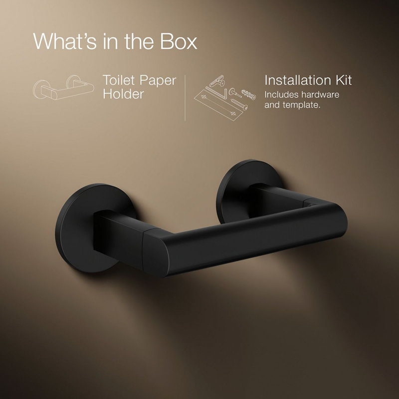 Components™ Pivoting Toilet Tissue Holder, Matte Black