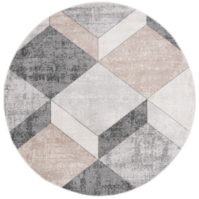 Phoenix 500 Performance Geometric Rug, Round 6'7"