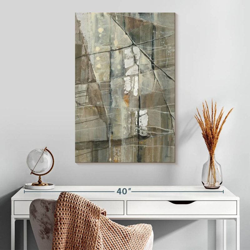 Avery Silver Abstract, 30" H x 20" W