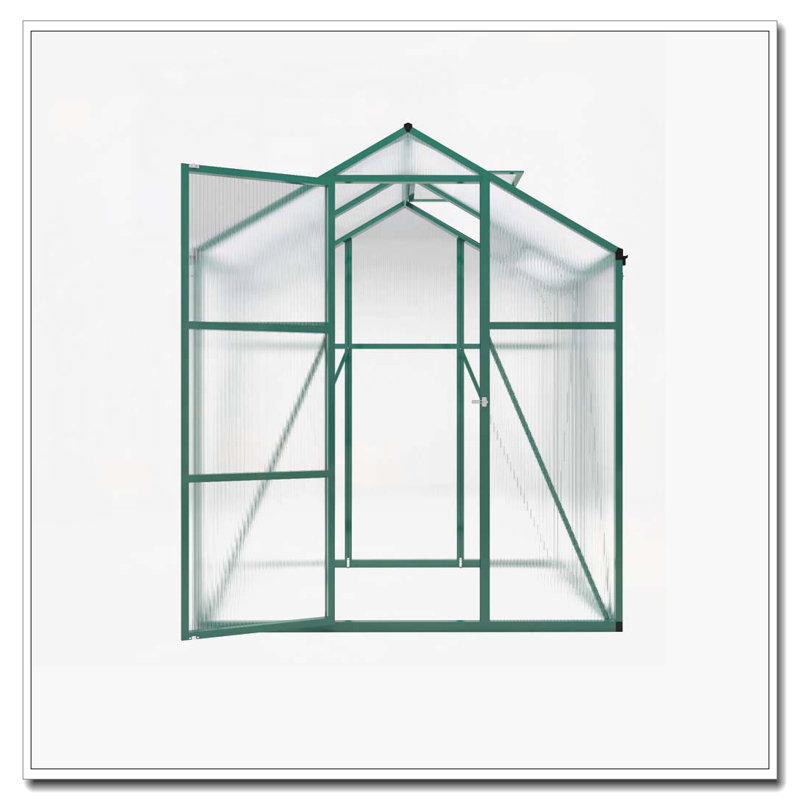 Newly marketed Gain height windproofaluminum greenhouse 6x4 FT Polycarbonate Greenhouse Raised Base and Anchor Aluminum Heavy Duty Walk-in Greenhouses for Outdoor Backyard in All Season