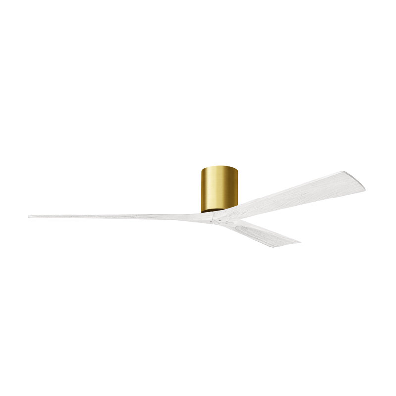 Irene Ceiling Fan, Brushed Brass, Matte White, 72"