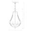 Lustre suspendu 15 lumières Mid-Century 15 pouces