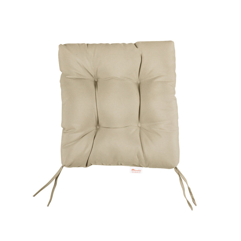 Outdoor 3'' Barstool Seat Cushion, 16" W x 16" D, Fresco Tan