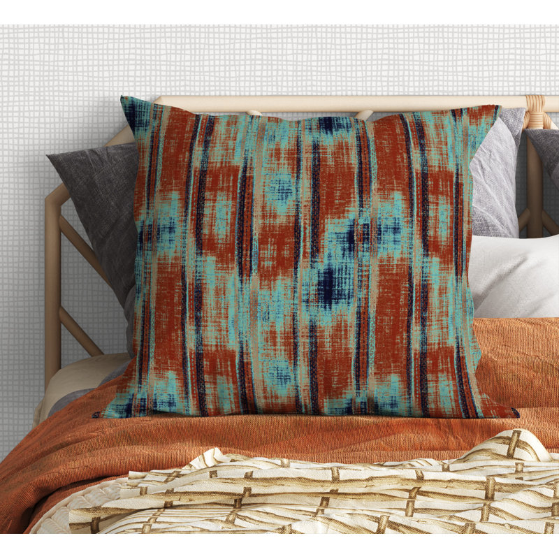 Abstract Outdoor Reversible Throw Pillow, 16" x 16"