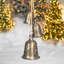 Assortiment de décorations en forme de cloche en fer à suspendre trois pièces "Blanfordia argent" (ensemble de 7)-1460819747