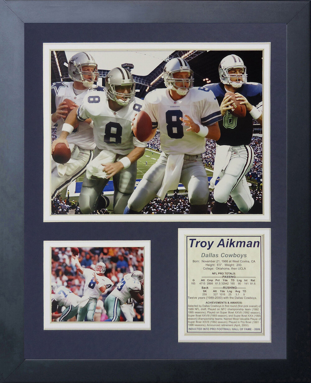 Troy Aikman Framed Dallas Cowboys Photo