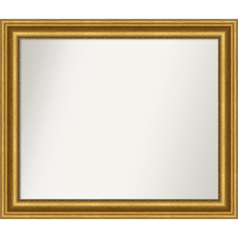 Miroir de salle de bain Jashawna, 31,75 po x 37,75 po, Doré