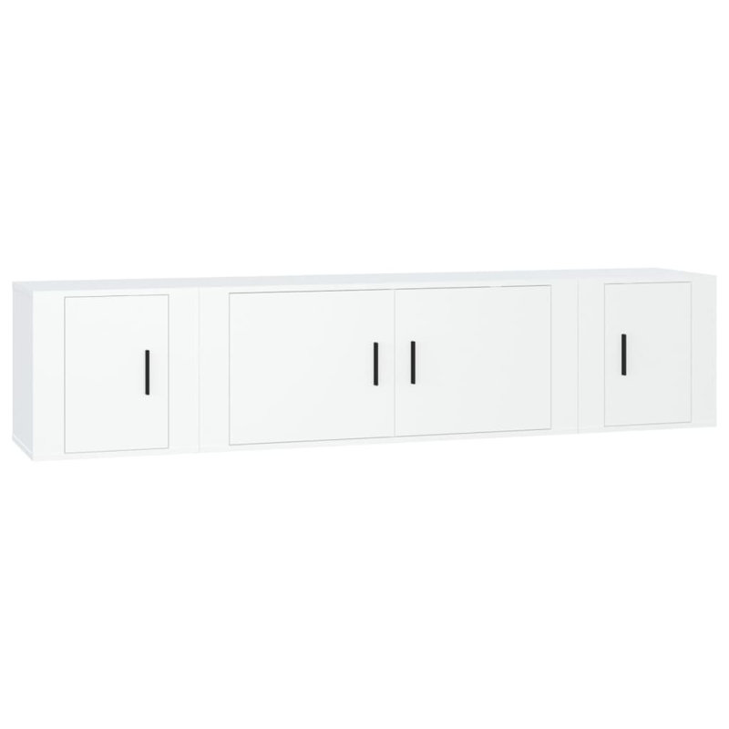 Lameen TV Stand for TVs up to 78", White