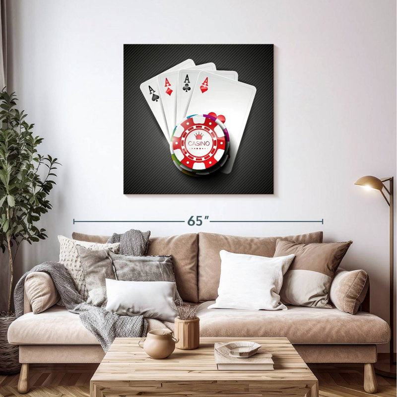Senne Casino Four Aces, H 39 po x l 39 po