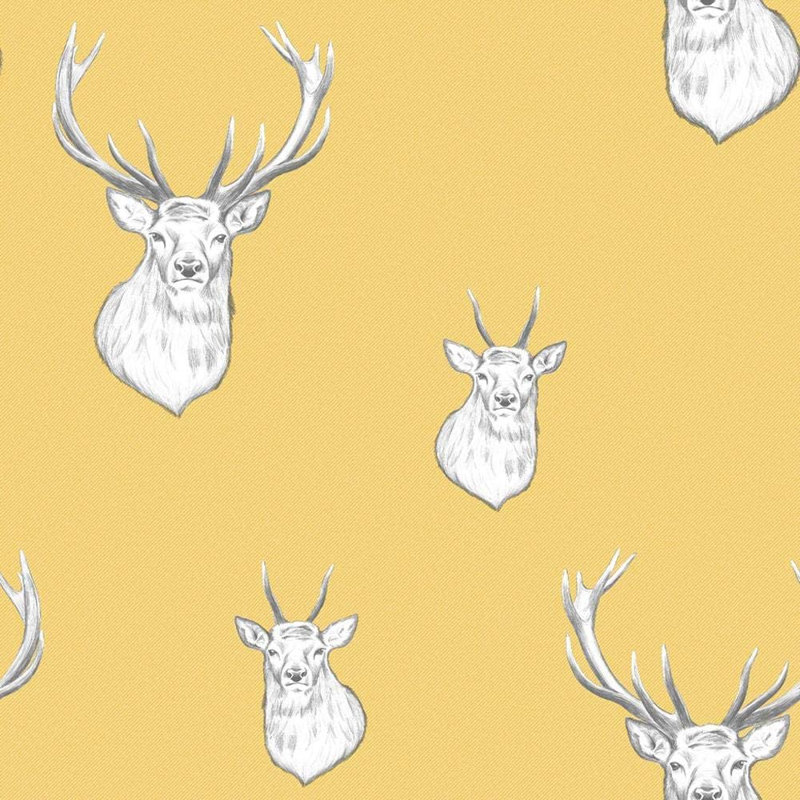 Malmesbury 10.05m x 53cm Matte Wallpaper Roll, Ochre