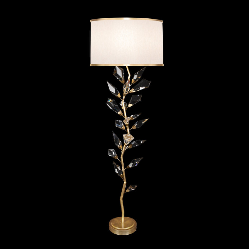Lampe sur pied 71 po Foret, Doré, Blanc