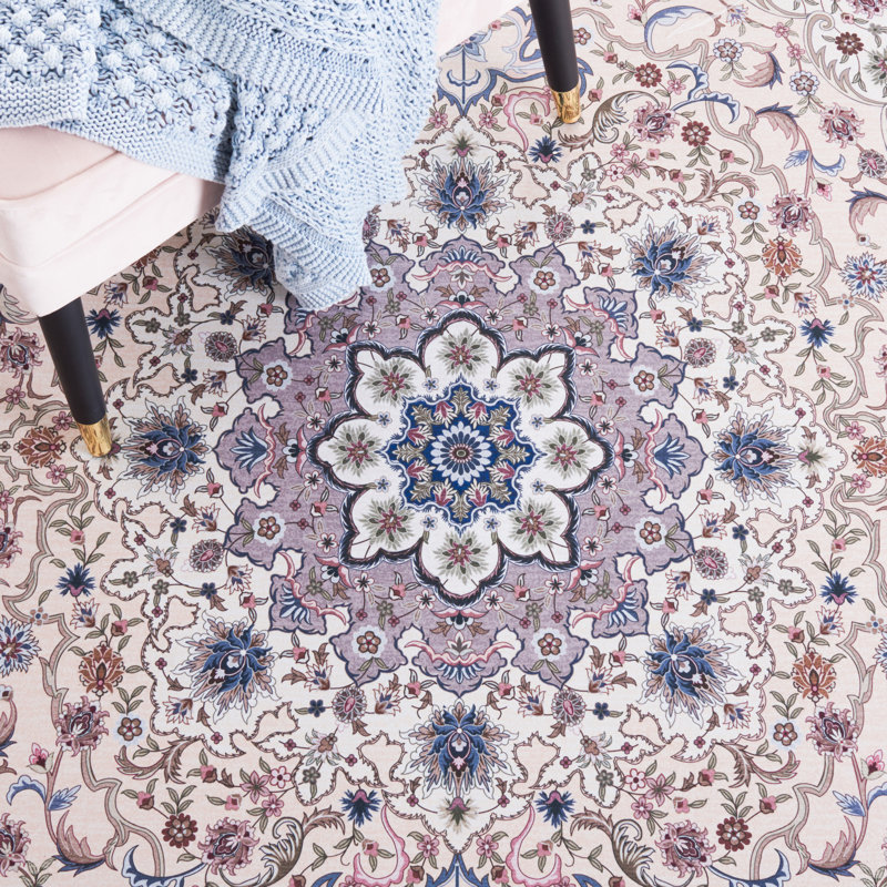 Tapis 123 m / l S / R beige / vert, Tapis de couloir 2 pi 6 po x 10 pi