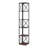 Walnut Black Corner Bookshelf