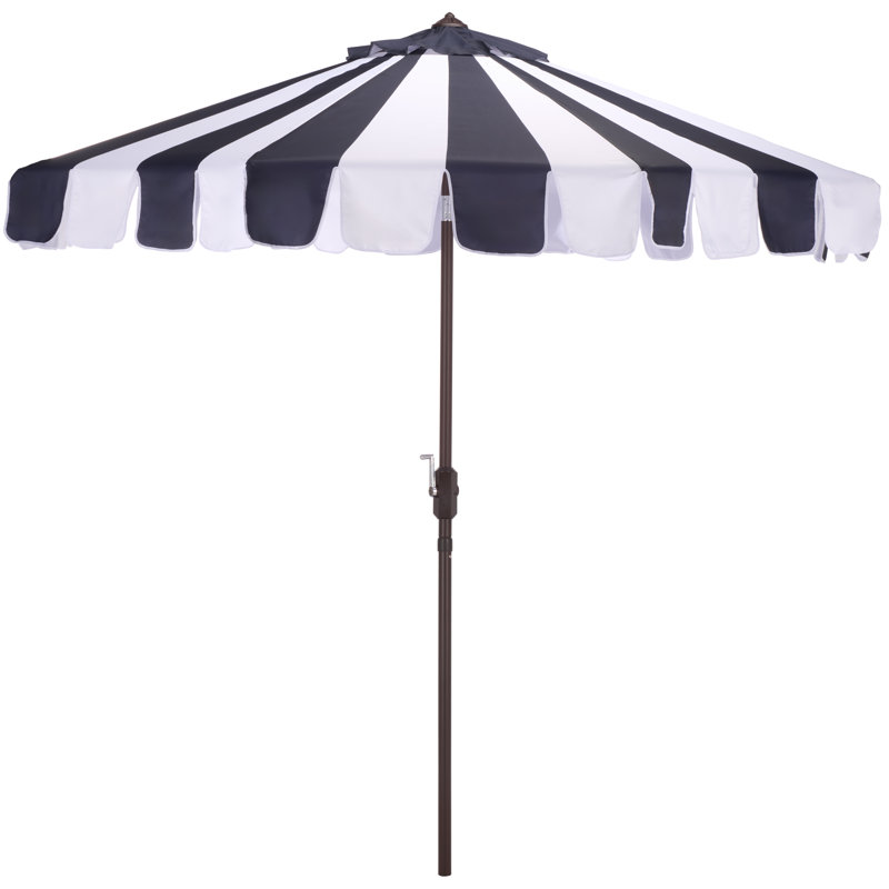 256.01cm Market Parasol, Navy Striped