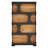 71.26" Tall 4-Tier S-Shaped Black & Brown Modern Freestanding Display Storage Shelf for Living room, Office, Bedroom