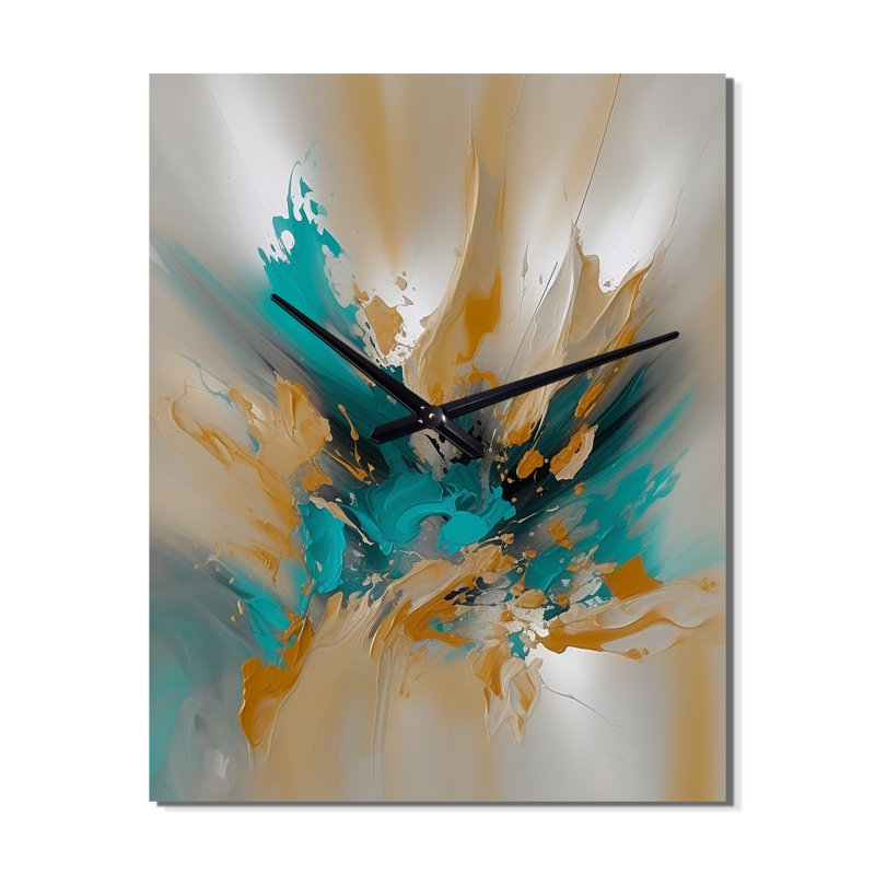 Irmeli - Horloge murale moderne en marbre abstrait, H 40 po x l 30 po