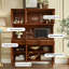 Dark-brown Solid + Manufactured Wood+Glass Sideboard-1834161900