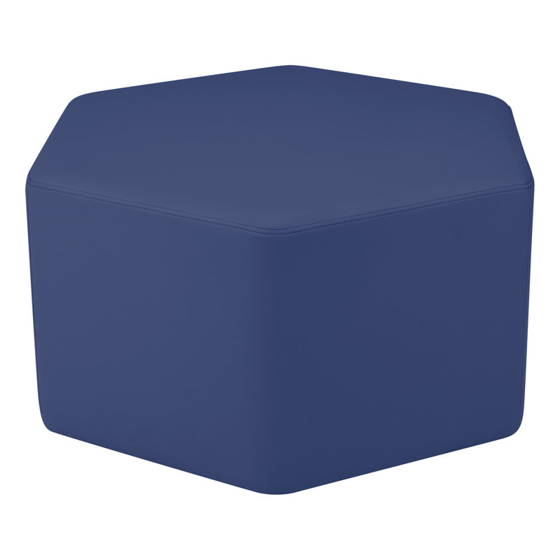 Repose-pieds hexagonal rembourré Pro Series 18 po de hauteur, Bleu marine