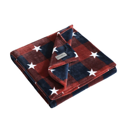 Eddie Bauer Americana Ultra Soft Plush Fleece Throw Blankets