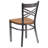 2 Pack Clear Coated "X" Back Metal Restaurant Chair-546156134