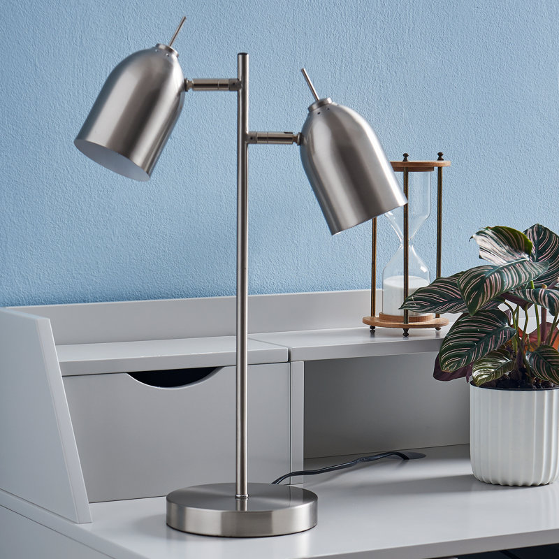 Saxis Metal Desk Lamp, Chrome