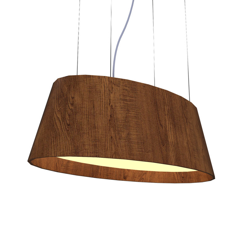Luminaire suspendu ovale ovale à DEL 75800075, Imbuia