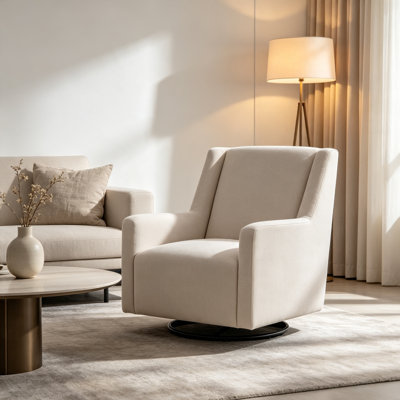 Latte Swivel Glider Chair