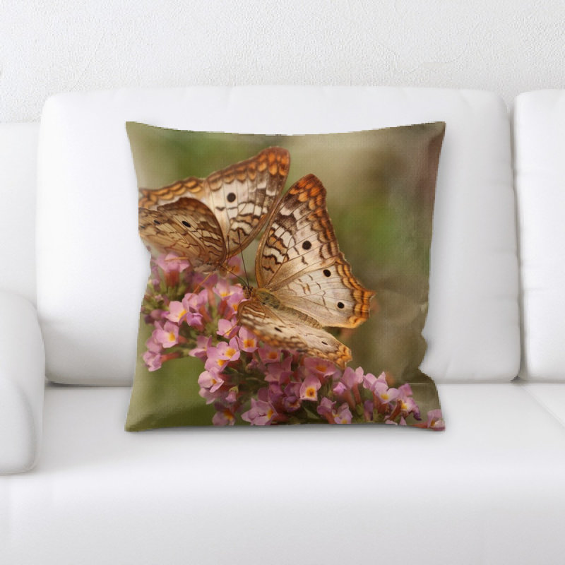 Housse et insert de coussin carré papillon