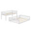 Lit superposé simple au-dessus de grand lit moderne avec échelle intégrée et garde-corps fiables-1101942597