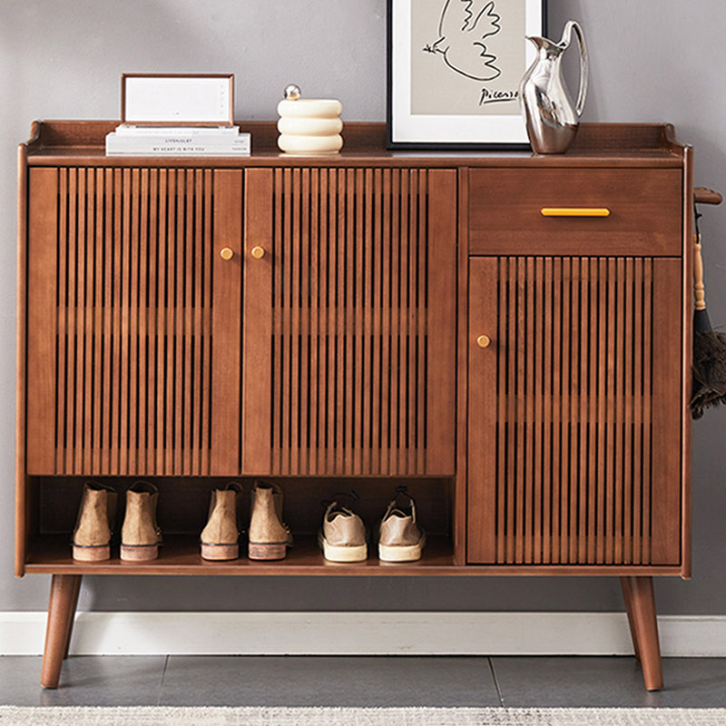 Nut-Brown Solid wood Shoe Storage