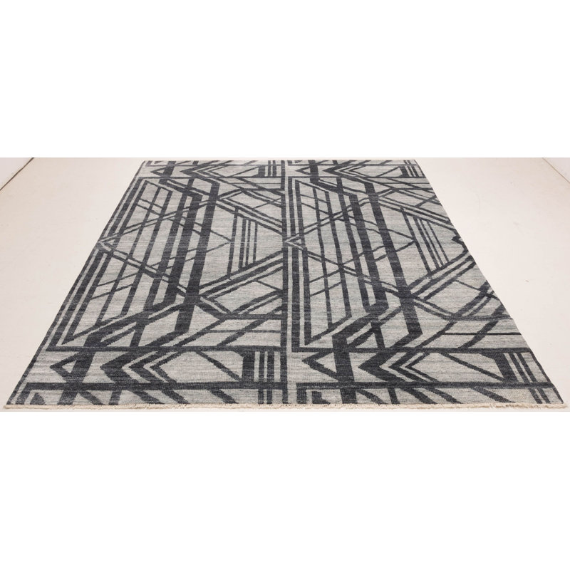Hand Knotted Abstract Area Rug