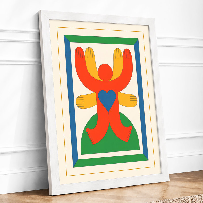 Primary Forms Geometric - Framed Print, A3 - 42.0 x 29.7 cm, White