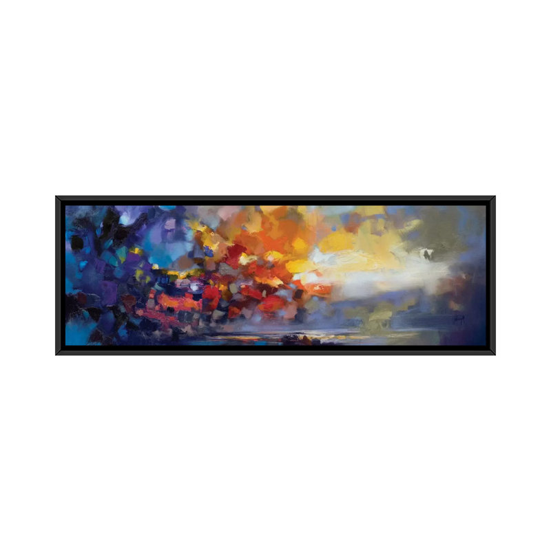 « Molecular Light », reproduction d'art sur toile tendue, H 20 po x l 60 po x P 1,5 po, Toile avec cadre noir