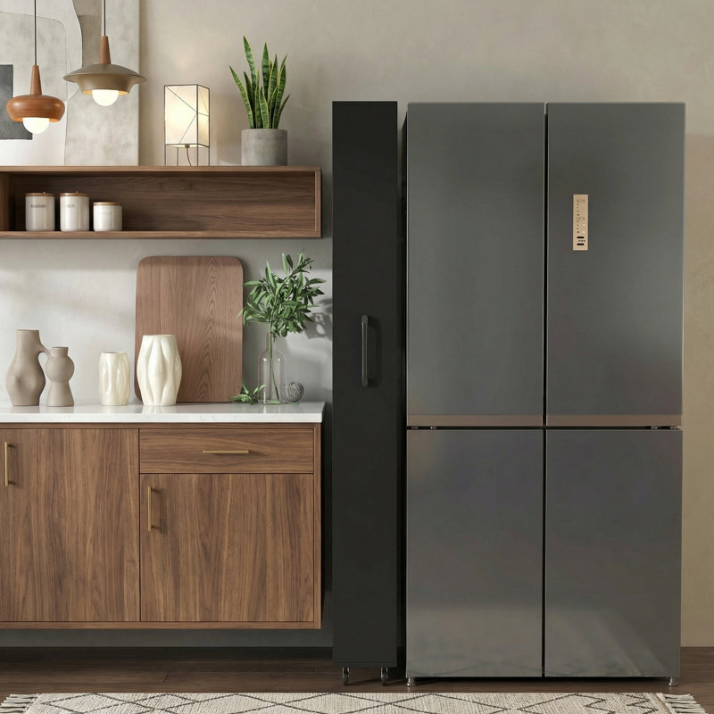 Garde-manger à roulettes 7,8 po ultra-étroit à 7 niveaux pour la cuisine, la buanderie et les petits espaces, Black