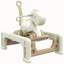 Cheval à bascule 5 en 1 pour tout-petits, porteur multifonctionnel avec planche d'équilibre, poignée de poussée et repose-pieds, 1 à 6 ans, blanc crème