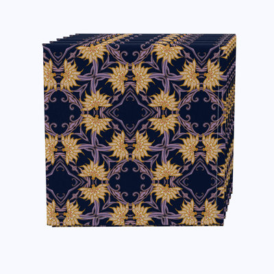 Carentan 100% Cotton Floral Square Napkin