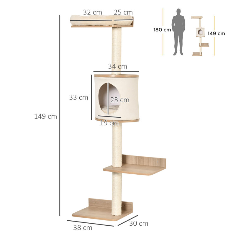 124.46cm H Cat Tree