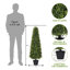 Topiaire artificiel, faux arbuste en pot en plastique noir-728354304-673287581