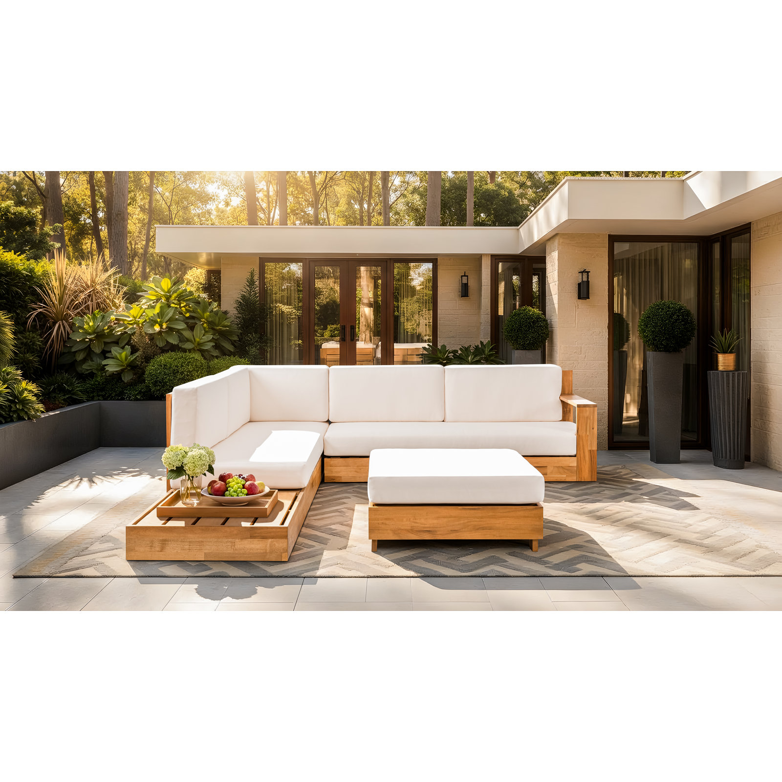 Witt 5-Person Acacia Patio Seating Group