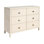 Modern Lira 52" Wide Grey Leather Six Drawer Dresser