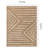 Fresno Brown Cream Modern Lines Area Rug-102211048