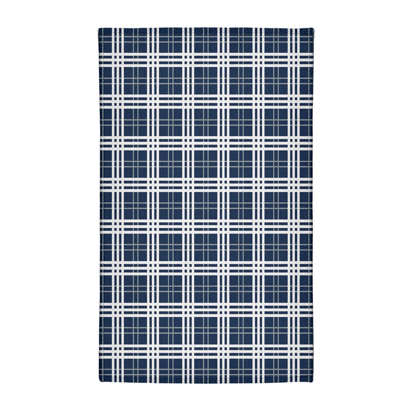 Tapis à carreaux bleu, Rectangle 4 pi x 6 pi