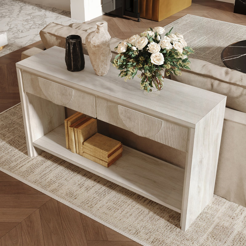 Farmhouse Style Console Table, White