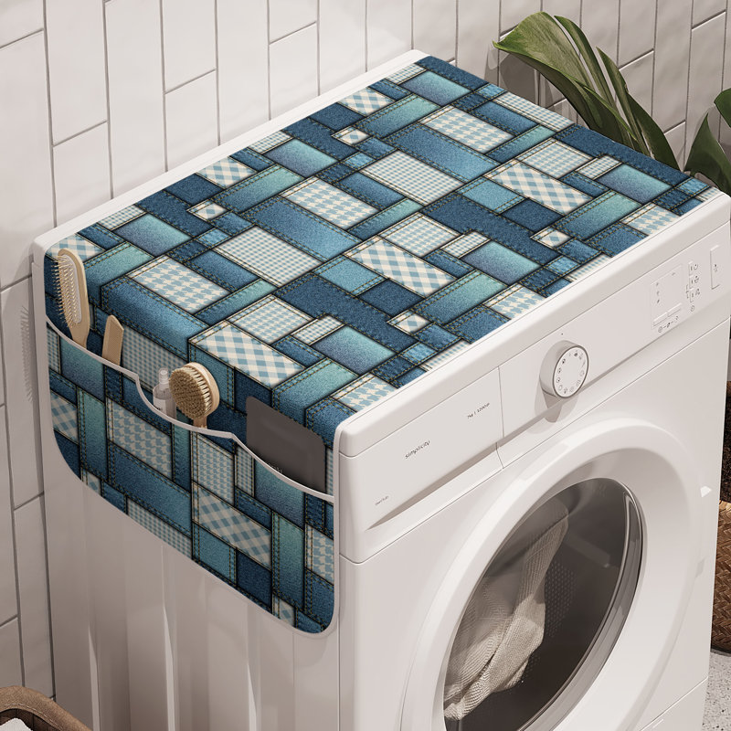 Ensemble de 2 paniers de rangement colorés pour machine à laver East Urban Home