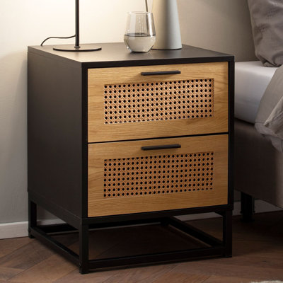 Alevras 45cm W Metal Bedside Table