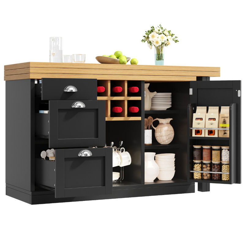 Kitchen Island, Black