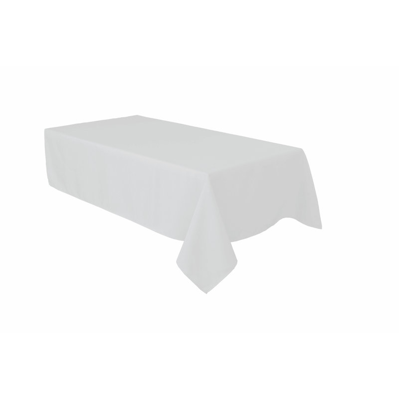 Jantine Polyester Tablecloth, 60" Round, White