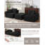 Canapé modulaire en L avec causeuse, canapé-lit désossé avec repose-pieds, combinaison reely, aucun assemblage requis, conception modulaire, tissu respirant, convertible en lit, futon-843120119