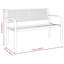 Banc de patio en acier noir 46,9 po Wildon Home®